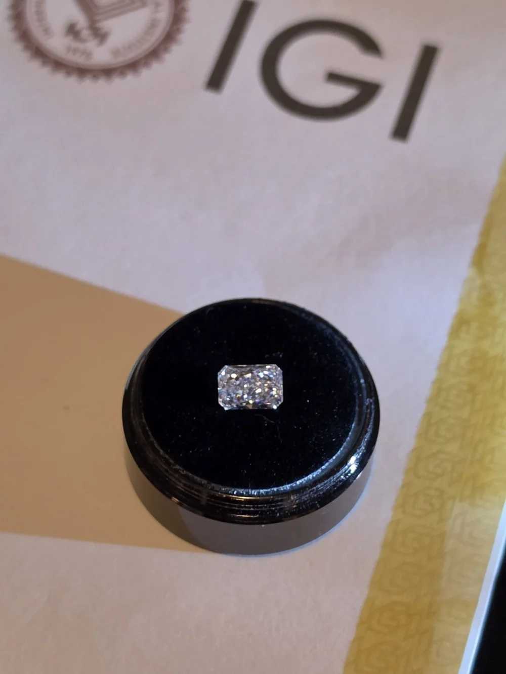 1.03ctw LAB Radiant Diamond